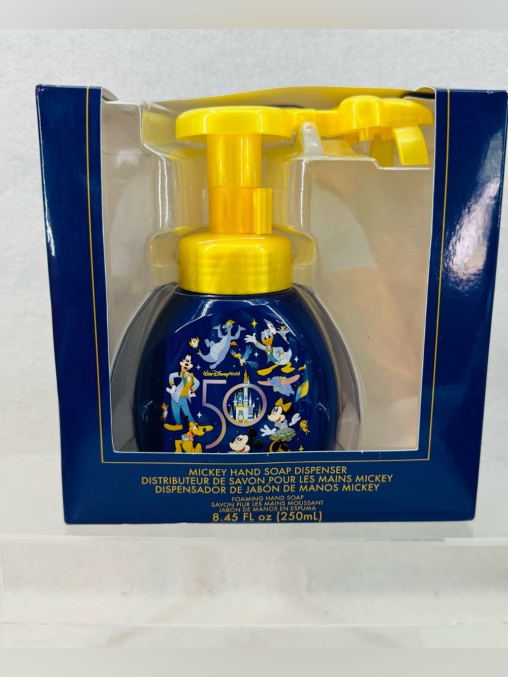 NIB Walt Disney World 50th Anniversary Mickey Foam Hand Soap Dispenser